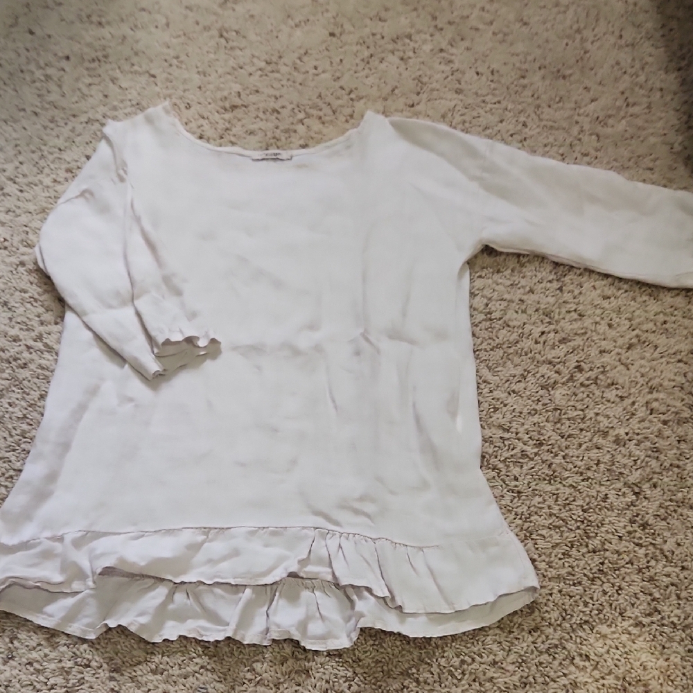 100% Linen Lungo L'arno Womens Tunic Size L